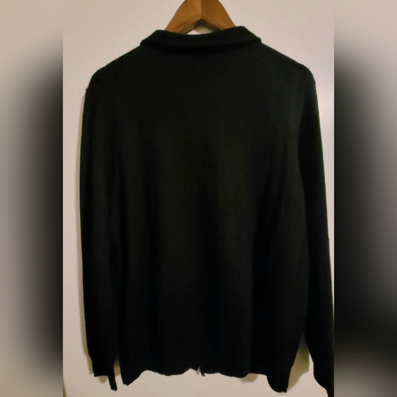Christian Lacroix Black Polo Shirt, 100% Merino Wool - Picture 5 of 8